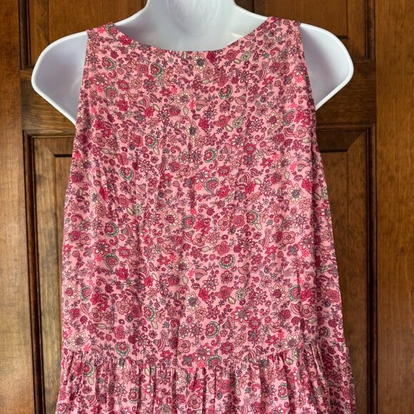 NWT J. Jill Pink w/Scattered Multicolor Flowers Sleeveless V-Neck Maxi Dress XL - Picture 9 of 12